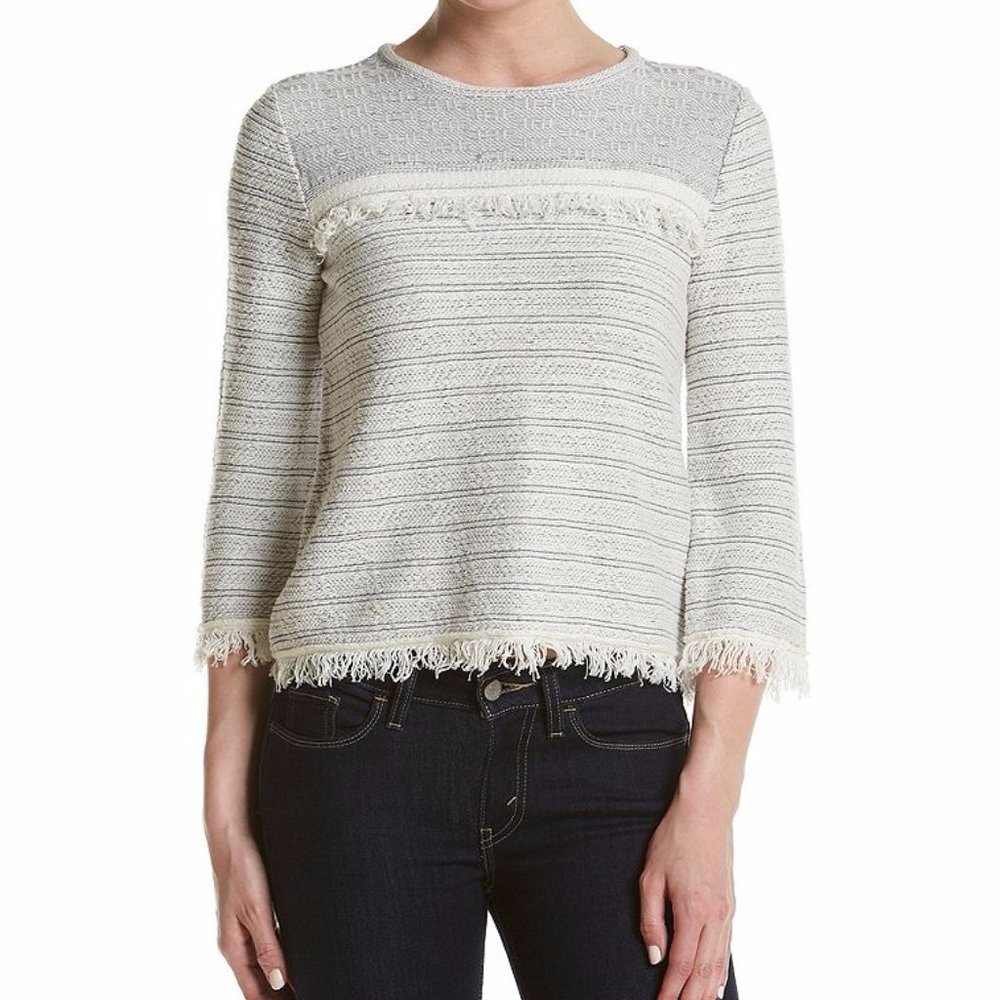 Ivanka Trump Sweater Fringe Hem